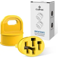 luxuskollektion 2er Kontaktschutz Abdeckung für E-Bike Akku, Gelb, UV-beständig