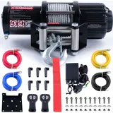 Rotfuchs Elektrische Seilwinde 12 Volt - 4500 lbs Motorwinde Seilzug, mit Fernbedienung, Power Offroad Winde 2041 kg, ATV UTV kompatibel,