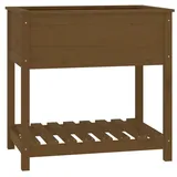 vidaXL Pflanzkübel mit Ablage 82,5 x 54 x 81 cm Honigbraun