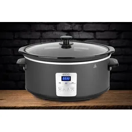 ECG PH 6530 Slow Master, 6,5 l, Elektronisches Bedienfeld mit LED-Anzeige, Dunkelblau/Schwarz/Silber