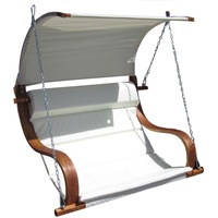 ALEOS. Design Sitzbank für Hollywoodschaukel SEAT-MERU aus Holz Lärche inkl. Dach (ohne Gestell!!)