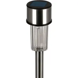 monzana Solarleuchte Edelstahl 24er Set wetterfest IP44 silber