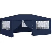 vidaXL Profi-Partyzelt 4 x 6 m inkl. Seitenteile blau