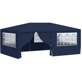 vidaXL Profi-Partyzelt 4 x 6 m inkl. Seitenteile blau