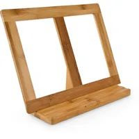 Relaxdays Buchstütze, HxBxT:23,5x32x12cm, für Koch- und Backbücher Leseständer Holz,