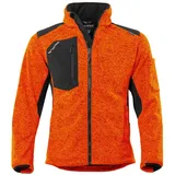 QUALITEX HIGH QUALITY WORKWEAR Strick-Fleecejacke mehrfarbig orange/meliert Damen: 64 Herren: 5XL