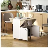 Homcom Klapptisch 83 x 75 x 83 cm weiß