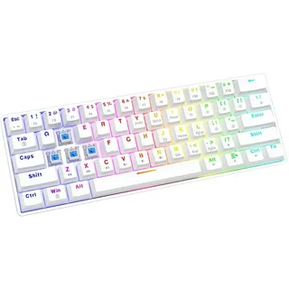 Savio Whiteout X2 Tastatur, Blau, Weiß, QWERTY US