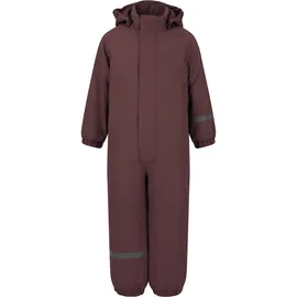 ZigZag Schneeoverall ZIGZAG "Vally", Mädchen, Gr. 110, EURO-Größen, braun (dunkelbraun, rot), 100% Polyester, lang, Overalls, mit wasser- und winddichter TPU-Membran