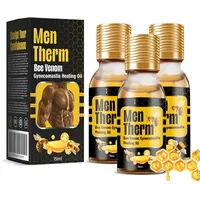 Men Therm Bienengift - Mentherm Bienengift Gynäkomastie Heizöl, Mentherm Bienengift Gel, kann helfen, die Brustmuskulatur zu stärken (3 Stück)