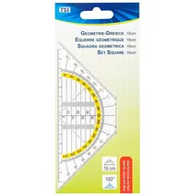 TSI Geodreieck 16 cm transparent