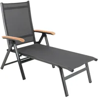MWH Das Original Reno Klappliege 142 x 70 x 106 cm grau/teak