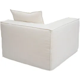 Mendler L-Sofa HWC-O540 mit Ottomane creme