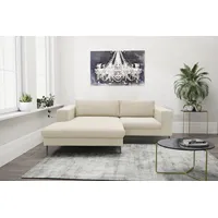 DOMO collection Ecksofa »Modica L-Form«, moderne Optik mit großzügiger RecamiÃ ̈re, auch in Cord, beige