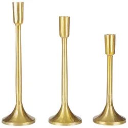 Kerzenständer Aluminium gold 3er Set ZIMBABWE