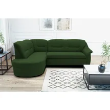 DOMO collection Eckcouch Polyester L-Form 2-Sitzer Grün