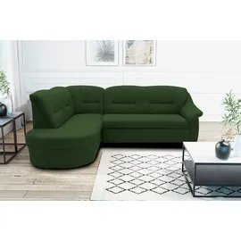 DOMO collection Eckcouch Polyester L-Form 2-Sitzer Grün