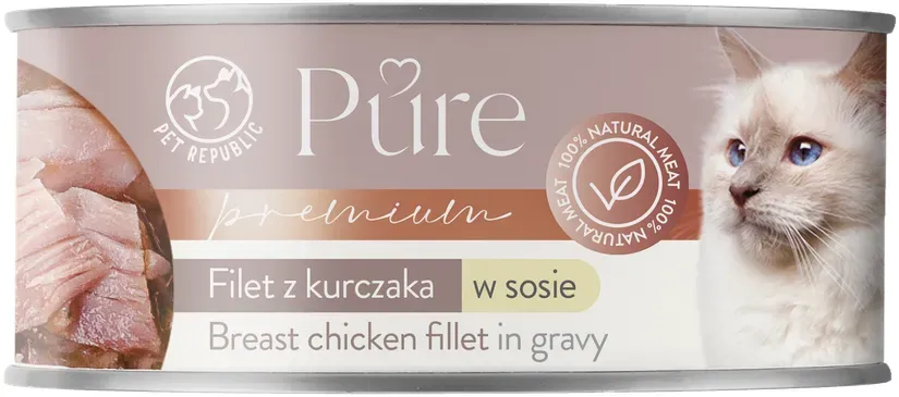 PetRepublic Reines Hühnerfilet in Sauce 6x80g (Rabatt für Stammkunden 3%)