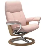 Stressless Stressless® Relaxsessel »Consul«, mit Signature Base, Größe M, Gestell Eiche, pink