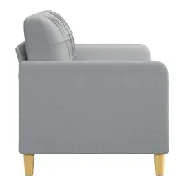 vidaXL 2-Sitzer-Sofa Hellgrau 140 cm Stoff