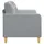 vidaXL 2-Sitzer-Sofa Hellgrau 140 cm Stoff