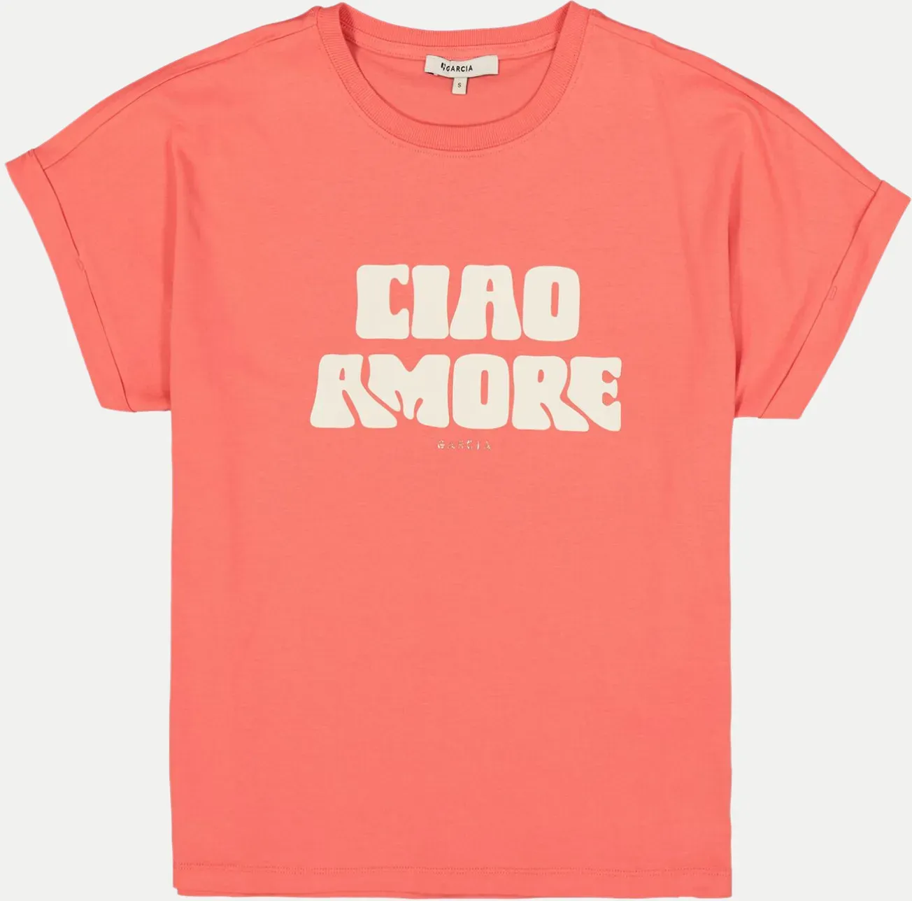 T-shirt mit Frontdruck Rosa XL