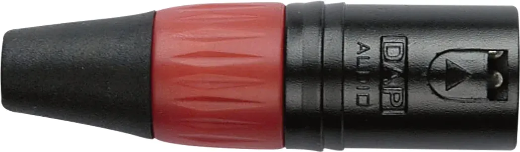 DAP XLR 3P Connector - male - black housing Rote Kappe