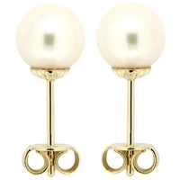Orolino Ohrringe Gold 585 Perle weiß 6,5-7mm