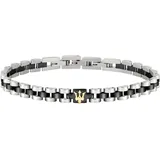 Maserati Iconic Armband Edelstahl schwarz-silber JM320AST08 Größe 21 cm