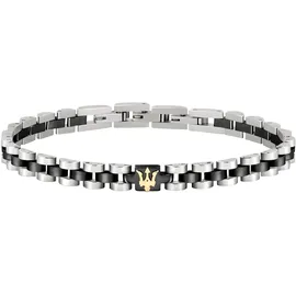 Maserati Iconic Armband Edelstahl schwarz-silber JM320AST08 Größe 21 cm