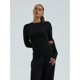 seamless basic Top Wooly schwarz, S/M,