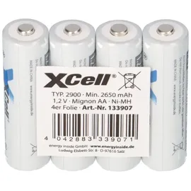 XCell 4x Mignon AA Akku Ni-MH 1,2V 2900mAh kompatibel Siemens Gigaset 2000C 2000S