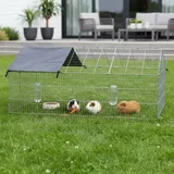 Freigehege mit Sonnenschutz Tiergehege Tierlaufstall Freigehege Freilauf Freilaufgehege Kaninchenkäfig Kaninchenstall Gehege