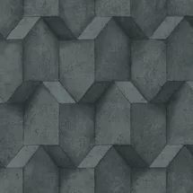 Profhome 388272-GU 3D Tapete Geometrisch Matt Anthrazit Grau Schwarz 0,53 m x 10,05 m 5,33 m2 Anthrazit