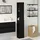 vidaXL Badezimmerschrank mit Tür 25 x 170 x 25 cm Schwarz/Eiche
