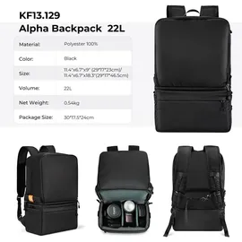 K&F Concept Alpha 2in1 (Fotorucksack, 22 l), Kameratasche, Schwarz
