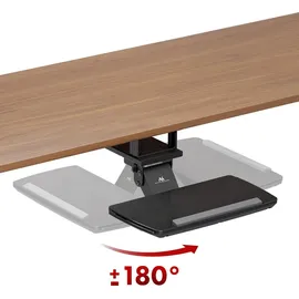 Maclean Brackets Tastaturablage Untertisch Höhenverstellbar Schwarz