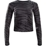 Winshape Damen Functional Light and Soft Cropped Long Sleeve Top Aet119ls, in zebra/grey, XL