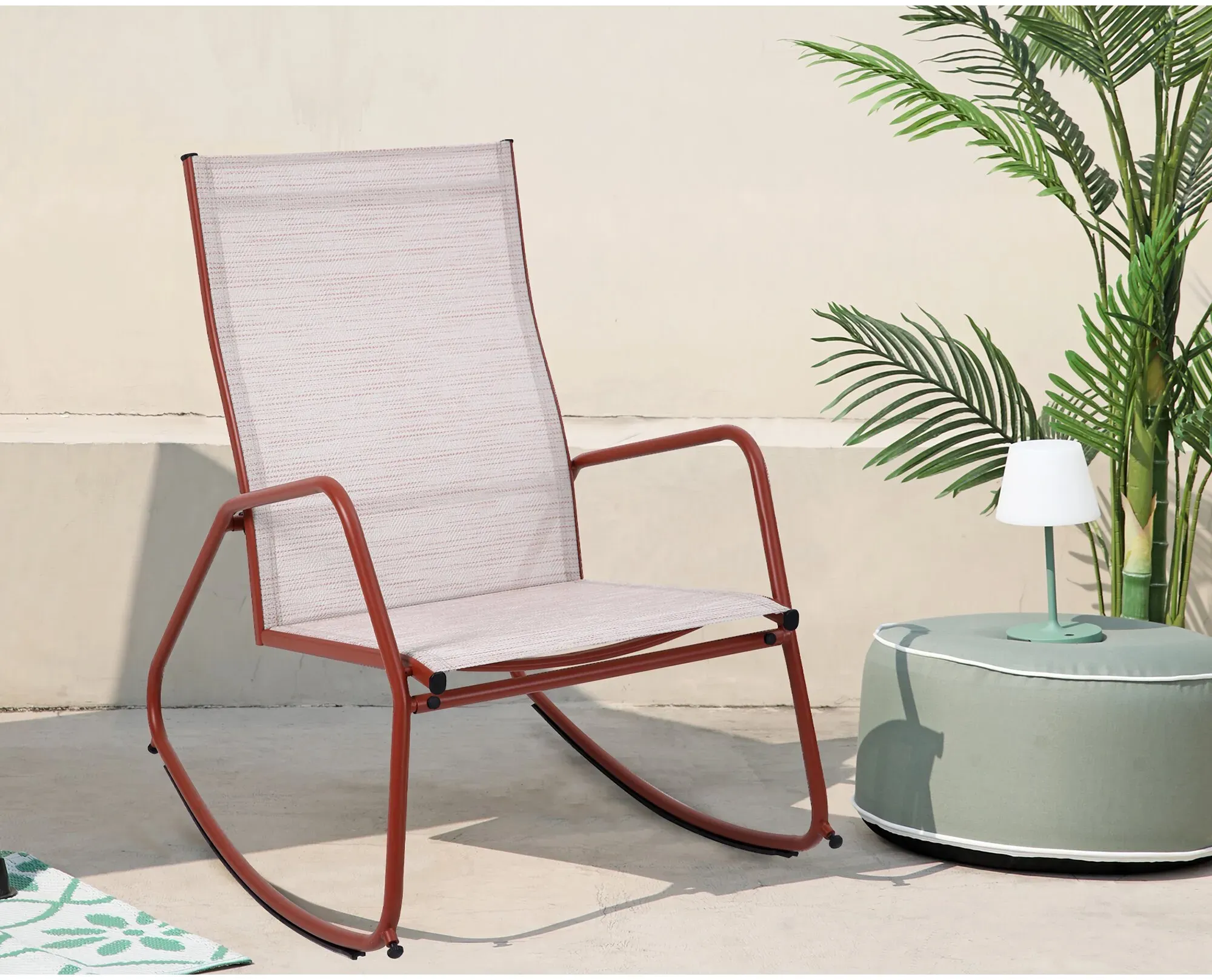 barths »Brody« Schaukelstuhl terrakotta 68,5x97x91 cm