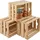 Relaxdays Holzkiste 40 x 25 x 30 cm 3-tlg. braun
