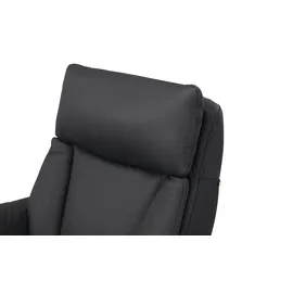 Hukla Relaxsessel Pascal Leder 83 x 105 x 90 cm Schwarz drehbar