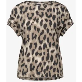 STREET ONE Shirttop mit Leo-Muster Beige 34