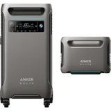 Kit Powerstation Anker SOLIX F3800 mit BP3600, 7680 Wh (0% MwSt) grau sans taille