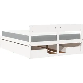 vidaXL Bett 140 x 200 cm Weiß