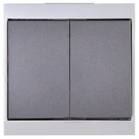 Kopp Doppel/Wechselschalter Malta, silber-anthrazit, 620315089