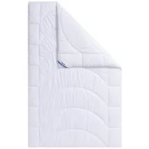 Beco Microfaserbettdecke Medibett, Bettdecken für Sommer und Winter, in drei Bezugsvarianten, Füllung: Polyester, Bezug: Baumwolle, Microfaser "Made in Green" oder Polyester, Bettdecke 135x200 cm, allergiker geeignet (Hausstauballergiker) weiß 155 cm x
