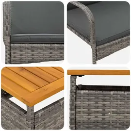 vidaXL Garten Bistro Set 3-tlg. Grau