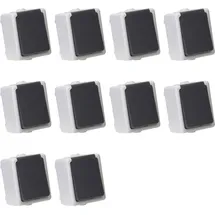 ETT 10er Set Feuchtraum Steckdose Serie TAFF Aufputz IP44 250V grau