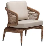 Xlmoebel Sessel Rattan-Braun Design-Sitzmöbel Hochwertig Gepolstert Luxuriöser (Sessel), Hergestellt in Europa braun