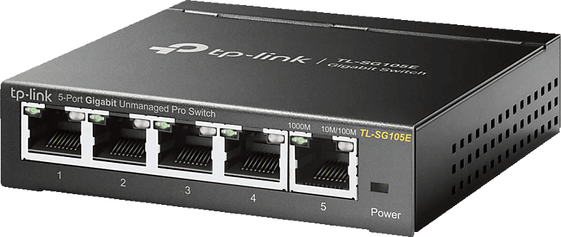 TP-LINK TL-SG105E 5-Port-Gigabit-Unmanaged Metal Pro Switch 5